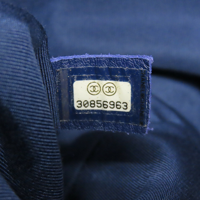 藍色 單寧布 19 36cm 鏈帶 肩背包【CHANEL 香奈兒】-7