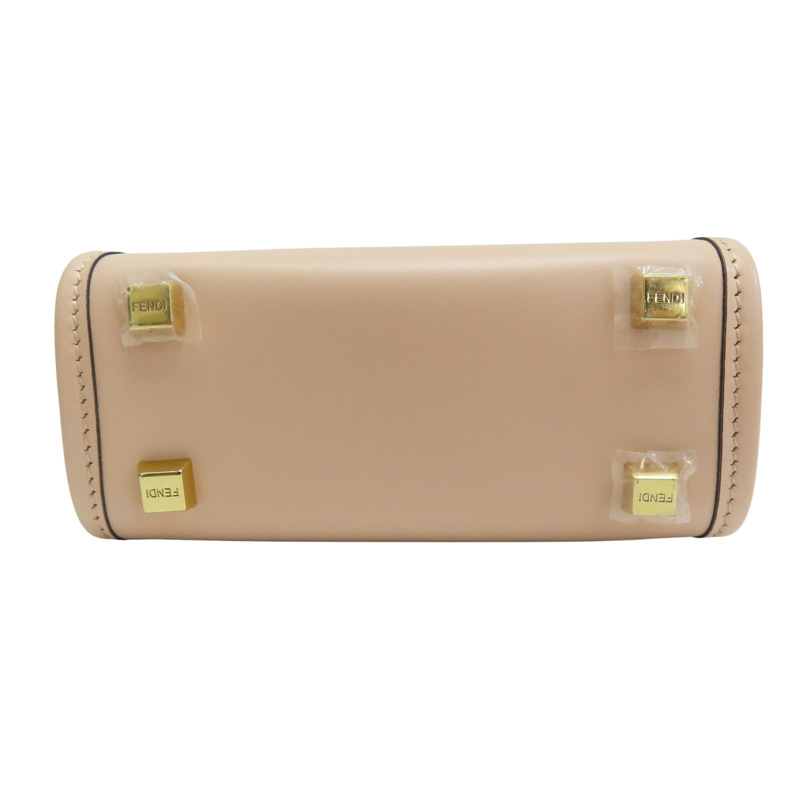 粉膚色 牛皮 肩背包【FENDI 芬迪】 8BS051-3