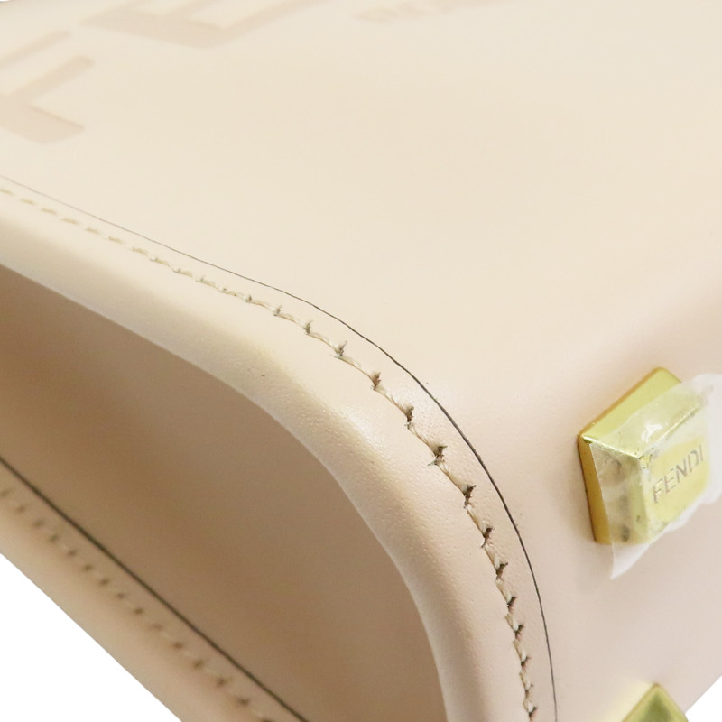 粉膚色 牛皮 肩背包【FENDI 芬迪】 8BS051-7