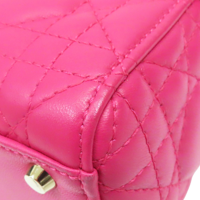 桃紅色 羊皮 Mini Lady Dior 兩用包【Dior 迪奧】-11