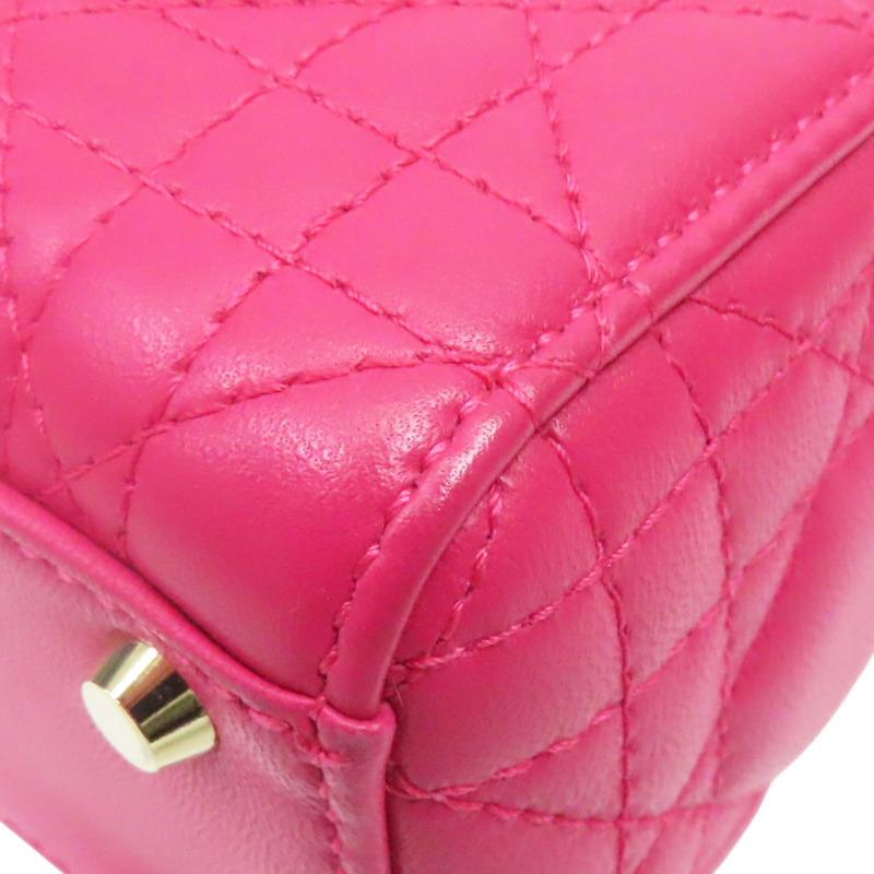 桃紅色 羊皮 Mini Lady Dior 兩用包【Dior 迪奧】-13