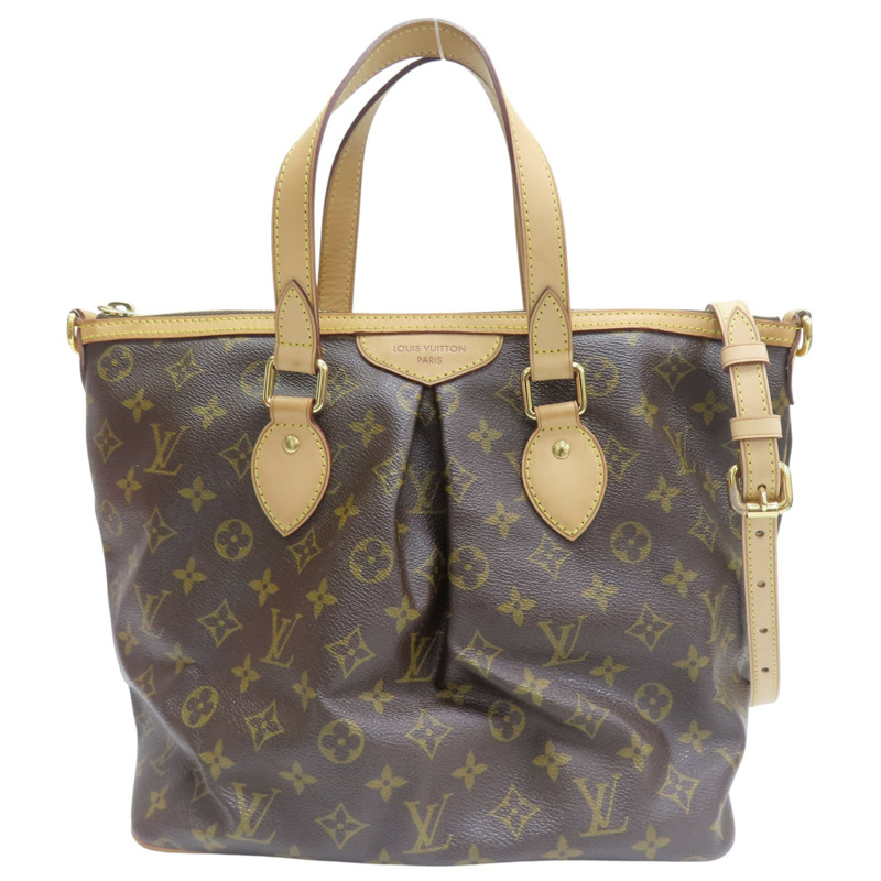 棕色 原花帆布 Palermo PM 兩用包【LOUIS VUITTON LV 路易威登】 M40145-0