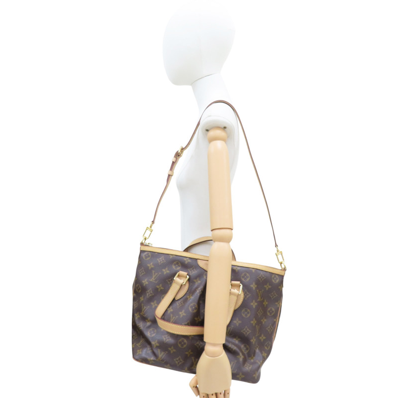 棕色 原花帆布 Palermo PM 兩用包【LOUIS VUITTON LV 路易威登】 M40145-7