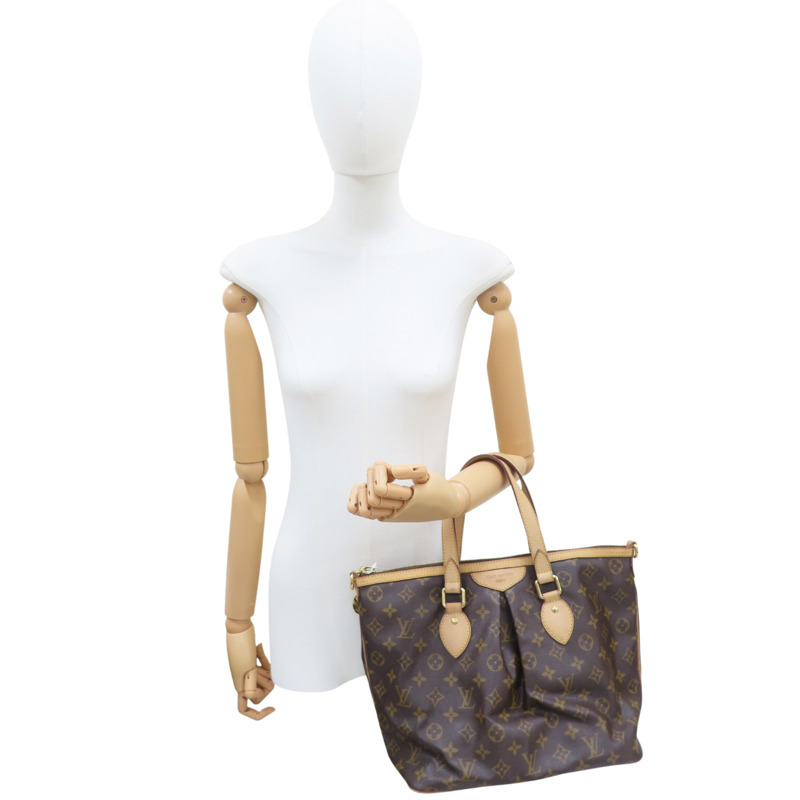 棕色 原花帆布 Palermo PM 兩用包【LOUIS VUITTON LV 路易威登】 M40145-8