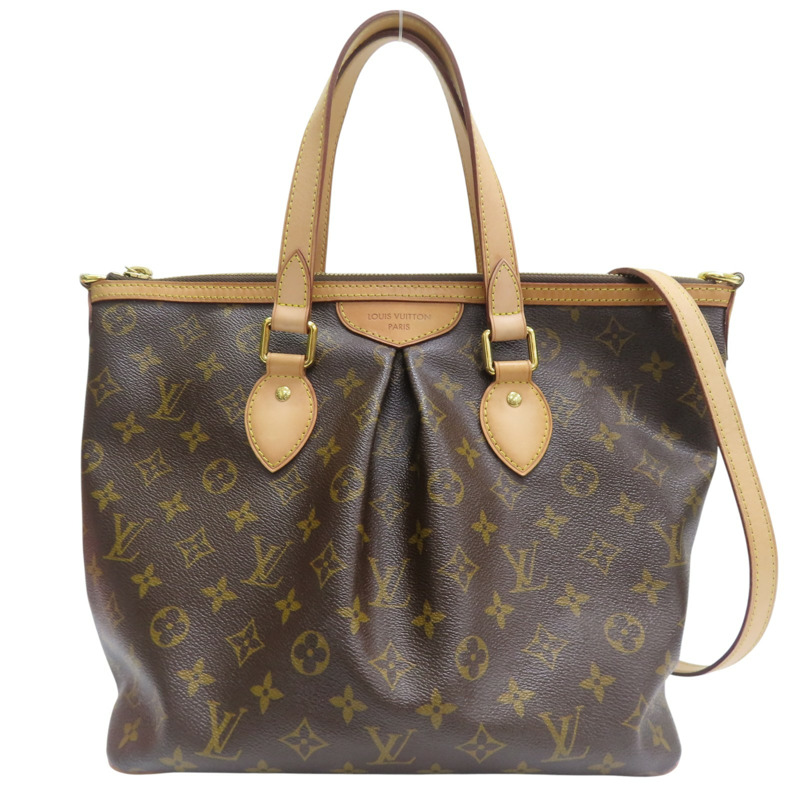 棕色 原花帆布 Palermo PM 兩用包【LOUIS VUITTON LV 路易威登】 M40145-0