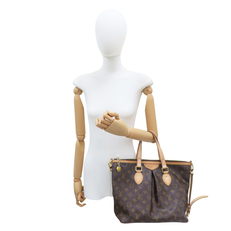 棕色 原花帆布 Palermo PM 兩用包【LOUIS VUITTON LV 路易威登】 M40145-8