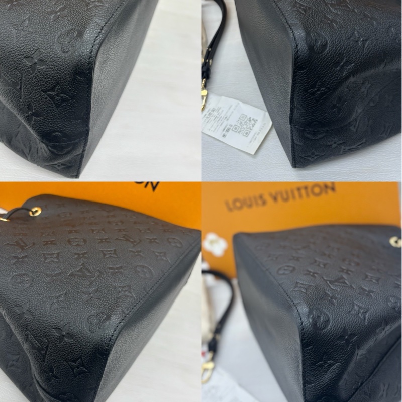 LV 黑金壓花全皮 手柄水桶包 芯片款 尺寸約26*26-6