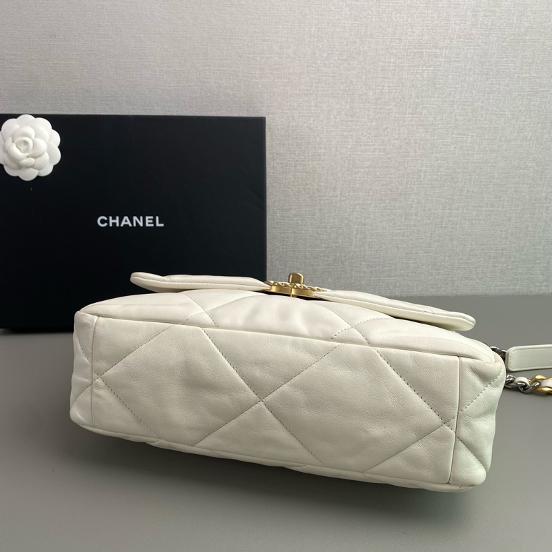 香奈兒 23s白金羊皮19Bag 中號 仙氣十足 最美19❤️-6