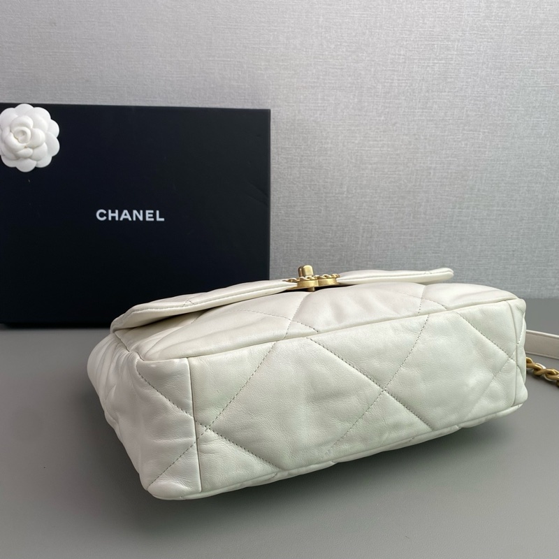 香奈兒 23s白金羊皮19Bag 中號 仙氣十足 最美19❤️-7