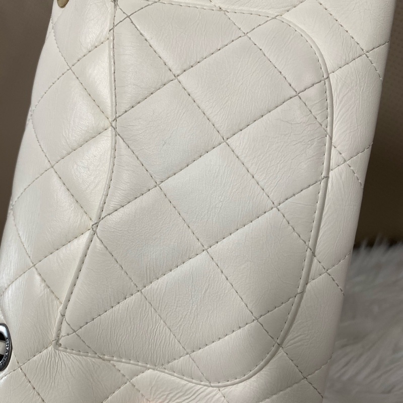 香奈兒Chanel 限定款奶白色徽章cf小號 芯片款-2