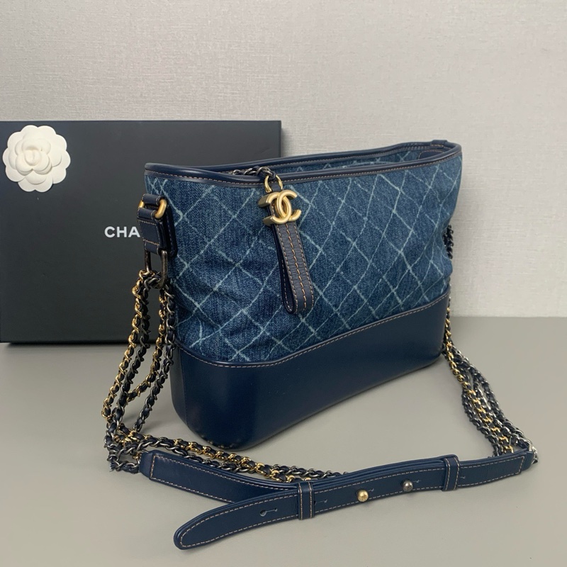 香奈兒 牛仔藍流浪包小號 簡直天菜 時尚的經典💙-3