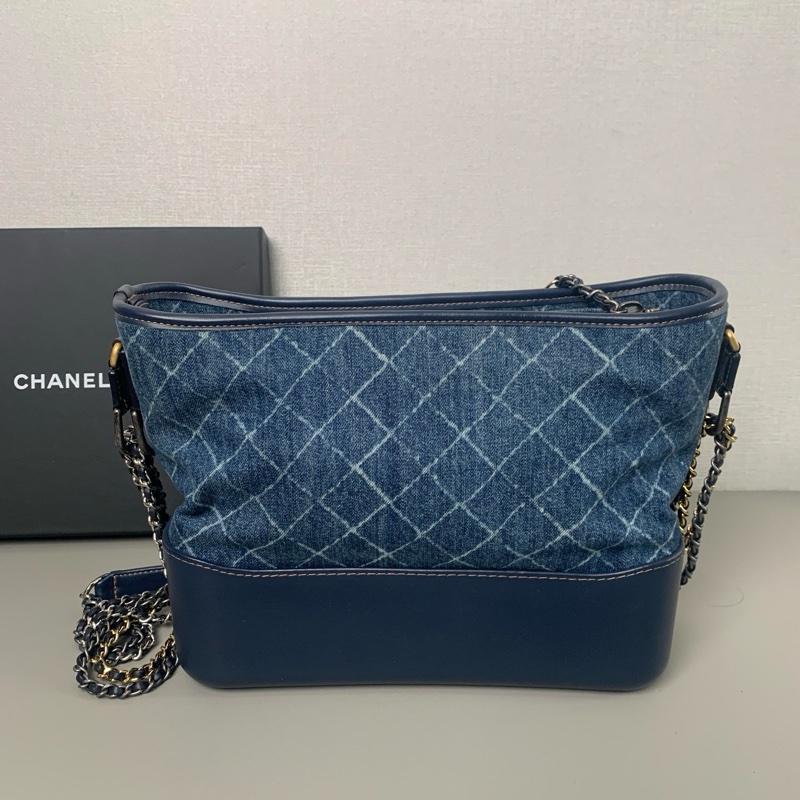 香奈兒 牛仔藍流浪包小號 簡直天菜 時尚的經典💙-5