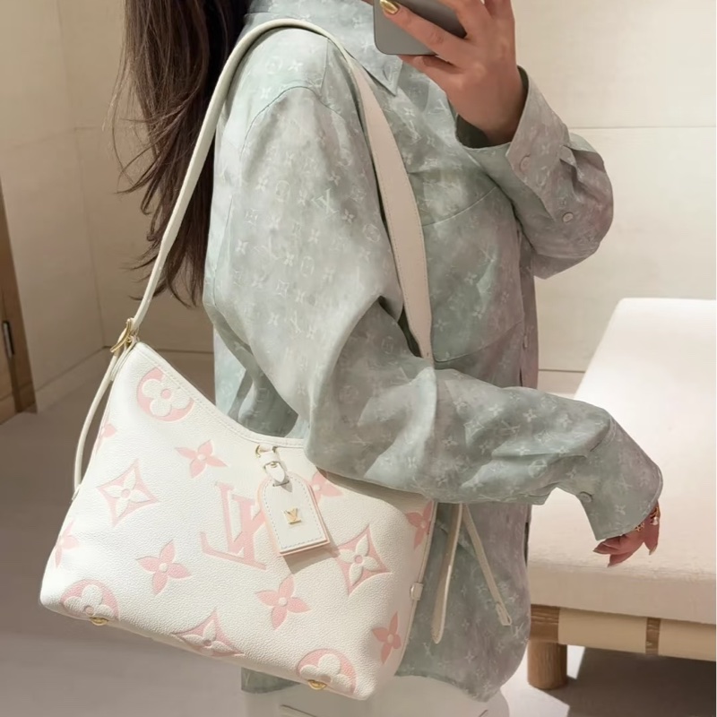 LV carryall小號 晶片款 粉白配色仙女感滿滿🥰-0