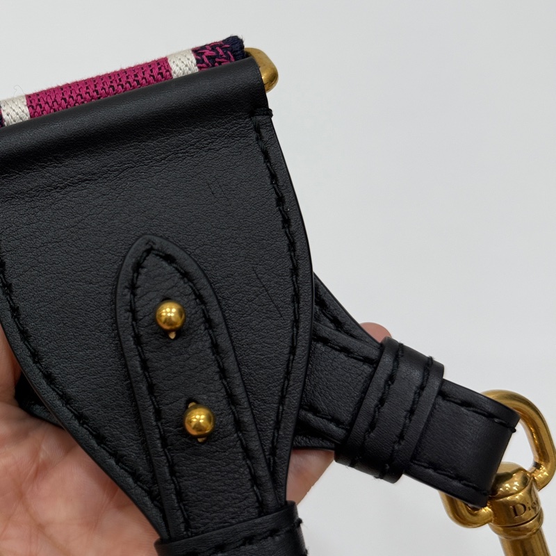 Christian Dior Paris 迪奧 CD 粉 刺繡 背帶 肩背帶 斜背帶 側背帶 寬背帶 粗背帶-10