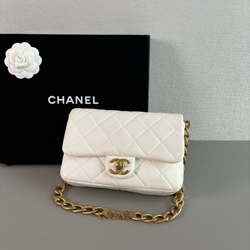 Chanel 香奈兒 白金流蘇單肩包 氣質滿滿🤍-3