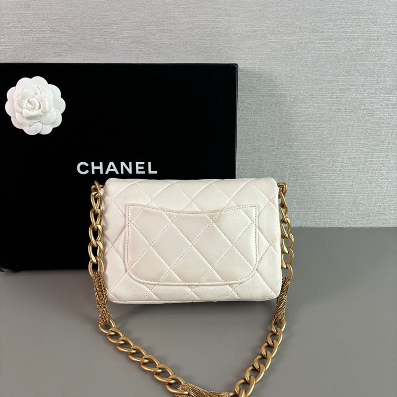 Chanel 香奈兒 白金流蘇單肩包 氣質滿滿🤍-4