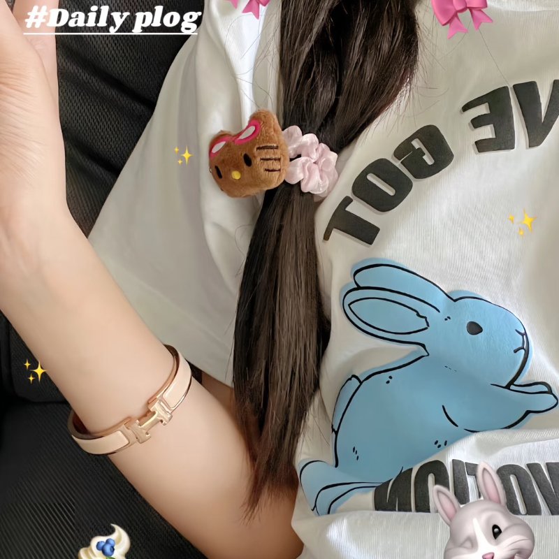 HERMES Clic H手環 - 米白玫瑰金-9