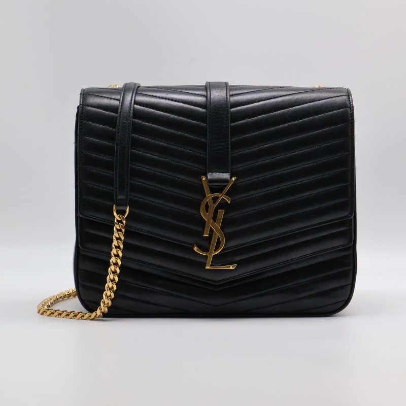 YSL Sulpice信封郵差包 - 中號黑金-0
