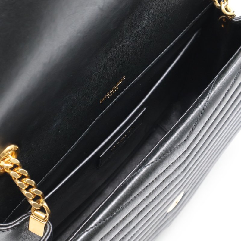 YSL Sulpice信封郵差包 - 中號黑金-3