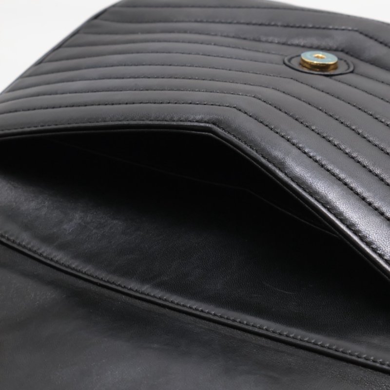 YSL Sulpice信封郵差包 - 中號黑金-4