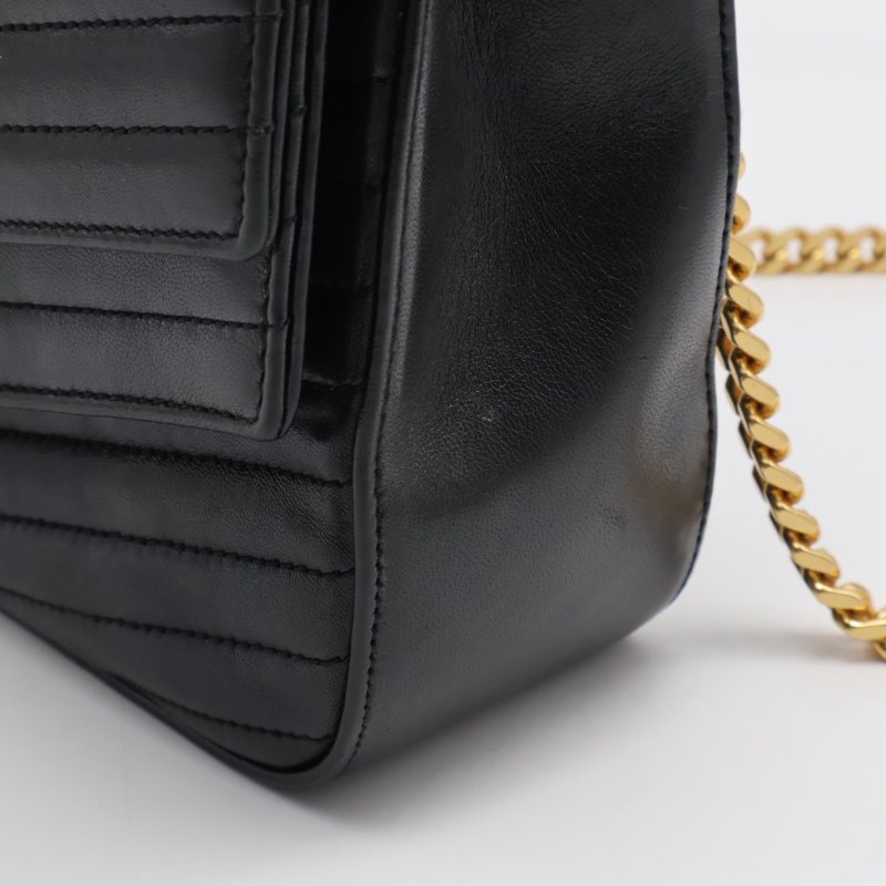 YSL Sulpice信封郵差包 - 中號黑金-6