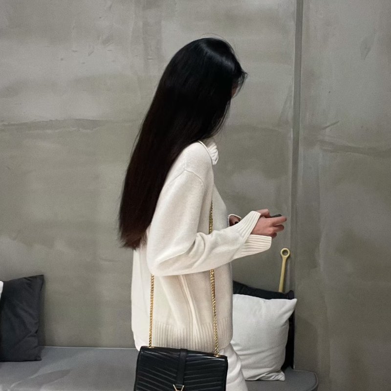 YSL Sulpice信封郵差包 - 中號黑金-12