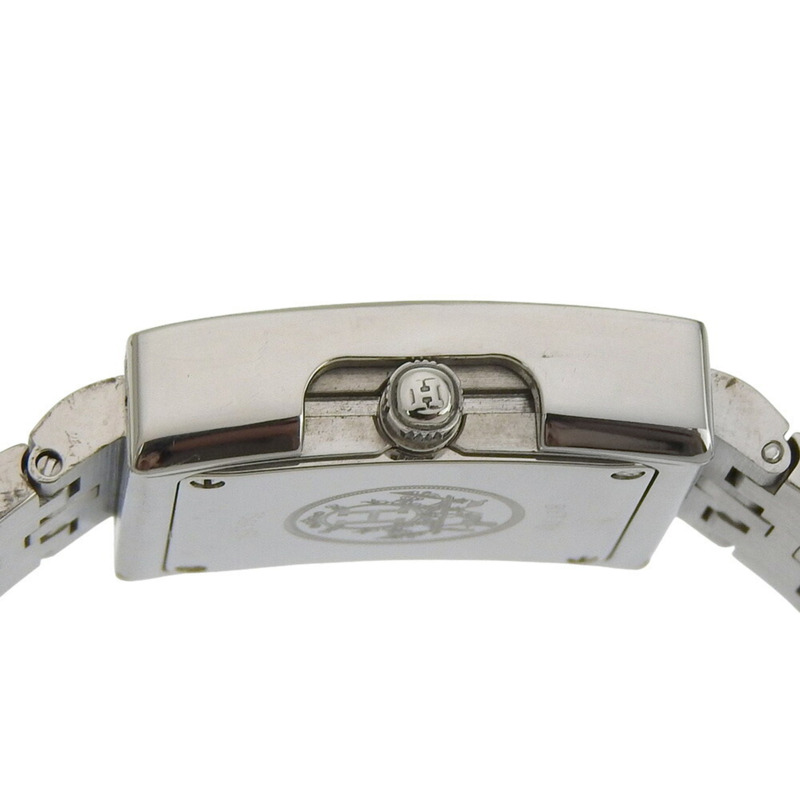 愛馬仕 BE1.110 女士不鏽鋼石英模擬腕錶，白色錶盤-5