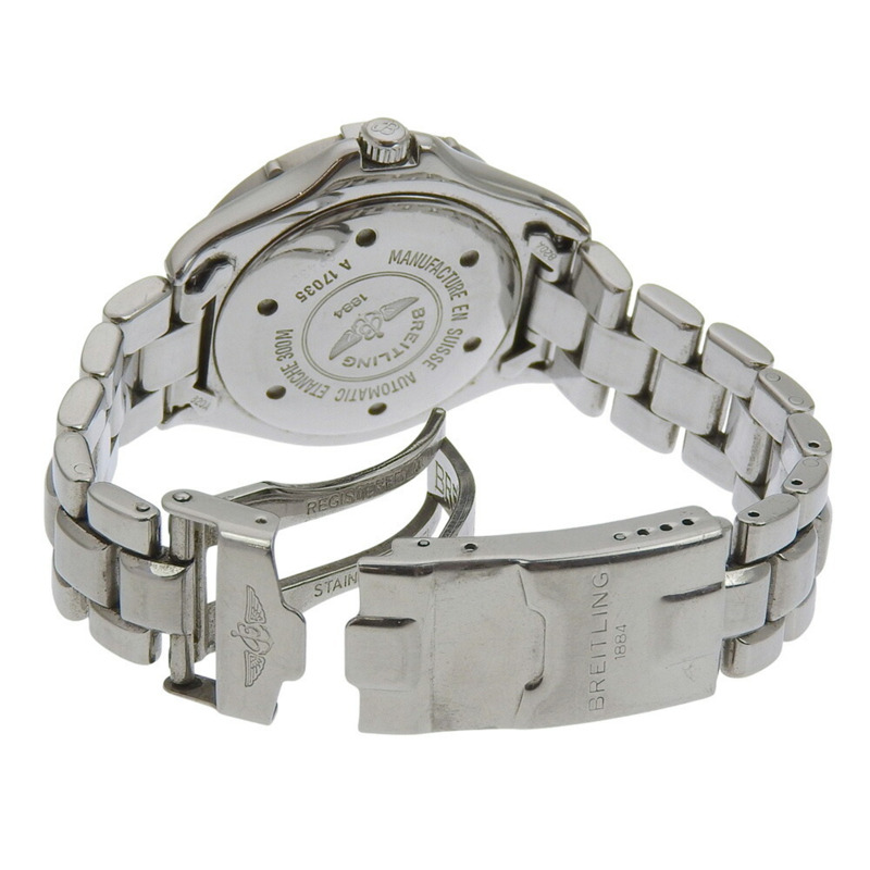 百年靈Colt系列A17035不鏽鋼自動機械指針顯示女錶，黑色錶盤-3