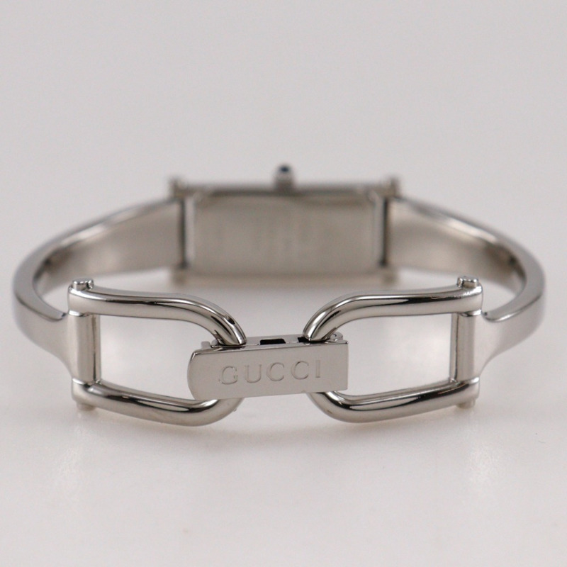 Gucci 1500L 女士不鏽鋼石英模擬腕錶，粉紅色錶盤-4