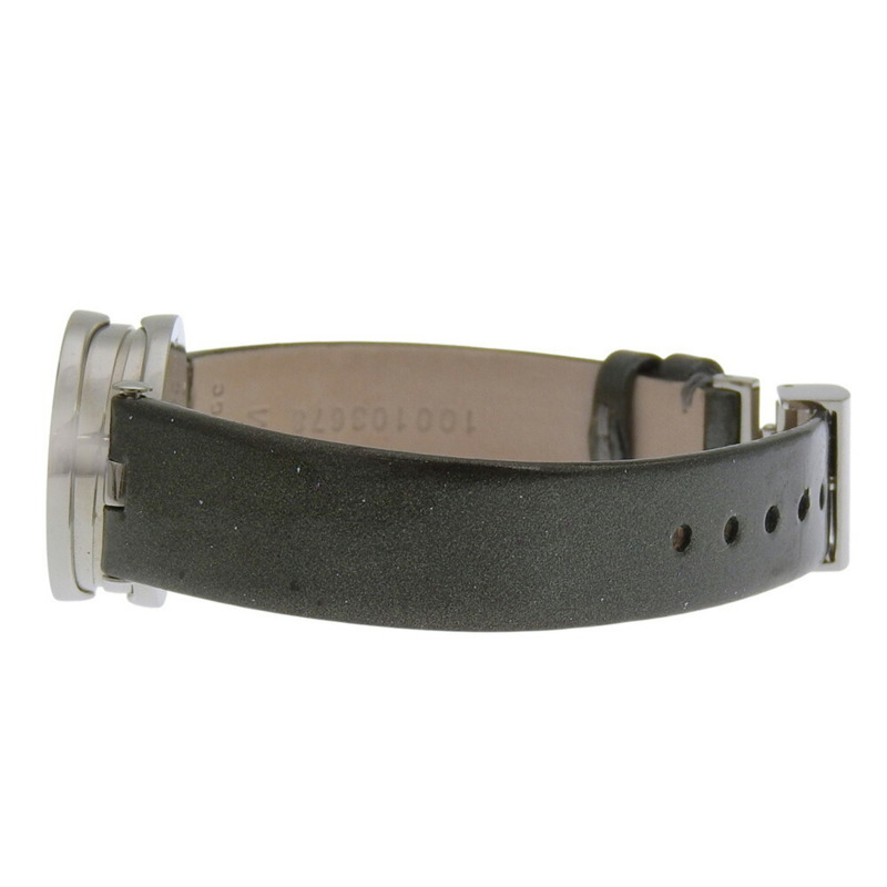 寶格麗 Bzero1 系列腕錶，型號 BZ22S，12 顆鑽石，精鋼錶殼搭配皮革錶帶，石英機芯，指針式顯示，藍色錶盤，女士款-3