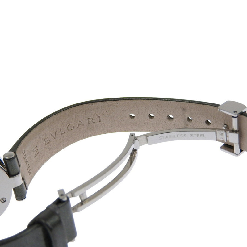 寶格麗 Bzero1 系列腕錶，型號 BZ22S，12 顆鑽石，精鋼錶殼搭配皮革錶帶，石英機芯，指針式顯示，藍色錶盤，女士款-7