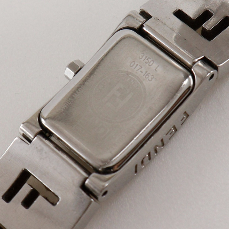 Fendi Olologi 女士腕錶，3150L 不鏽鋼錶殼，銀色石英機芯，指針式顯示，藍色錶盤-6