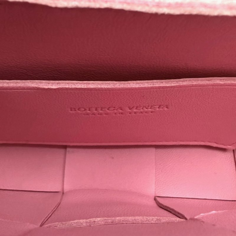 BV 櫻花粉Cassette mini肩背斜背枕頭包12*8*5 99新配件塵袋-4