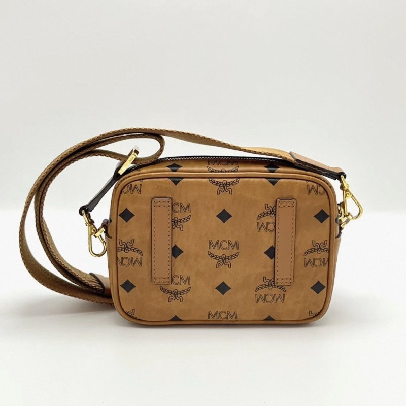 MCM 經典老花Visetos Aren斜背包17*12.5*5 98新-4