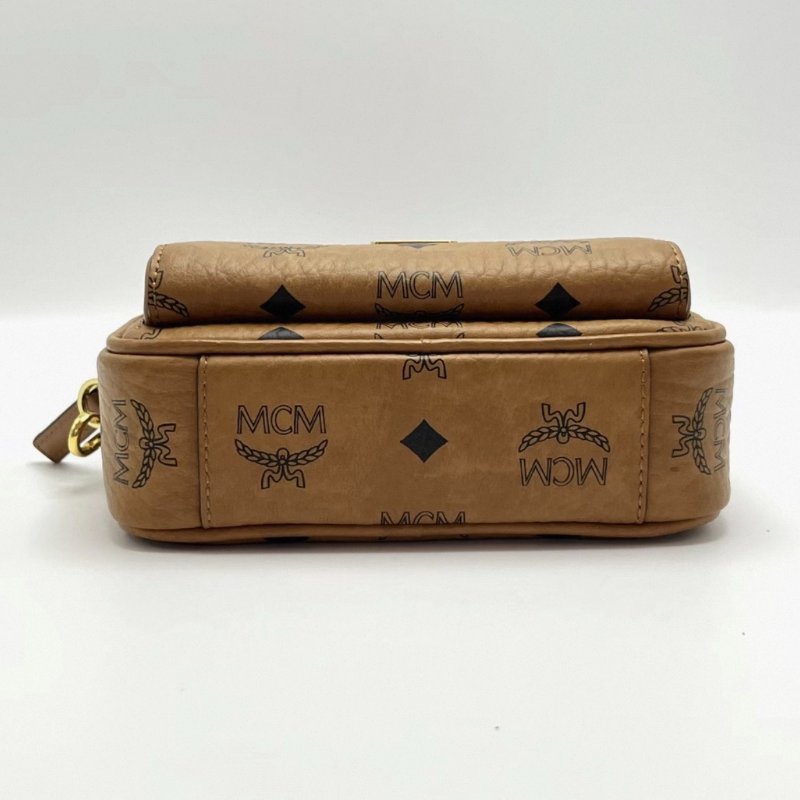 MCM 經典老花Visetos Aren斜背包17*12.5*5 98新-5