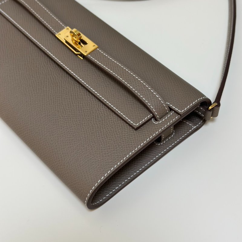 HERMES Kelly to go - 灰金 K-3