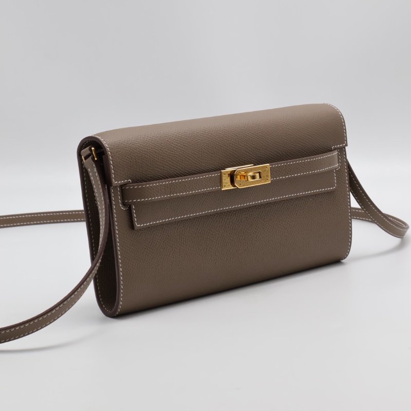 HERMES Kelly to go - 灰金 K-8