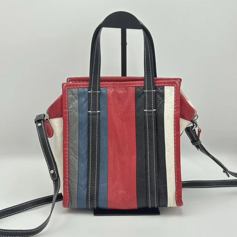 BALENCIAGA拼色Bazar系列肩背斜背包22*21*11 98新配件塵袋-4