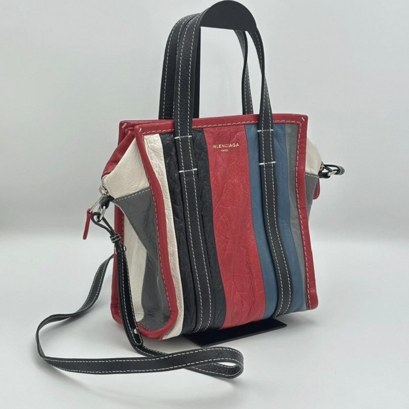 BALENCIAGA拼色Bazar系列肩背斜背包22*21*11 98新配件塵袋-5