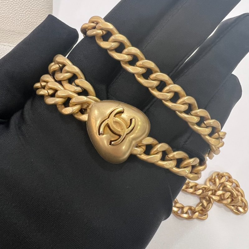 CHANEL CF愛心金球CF20金鍊包荔枝白AS3829/晶片款-8