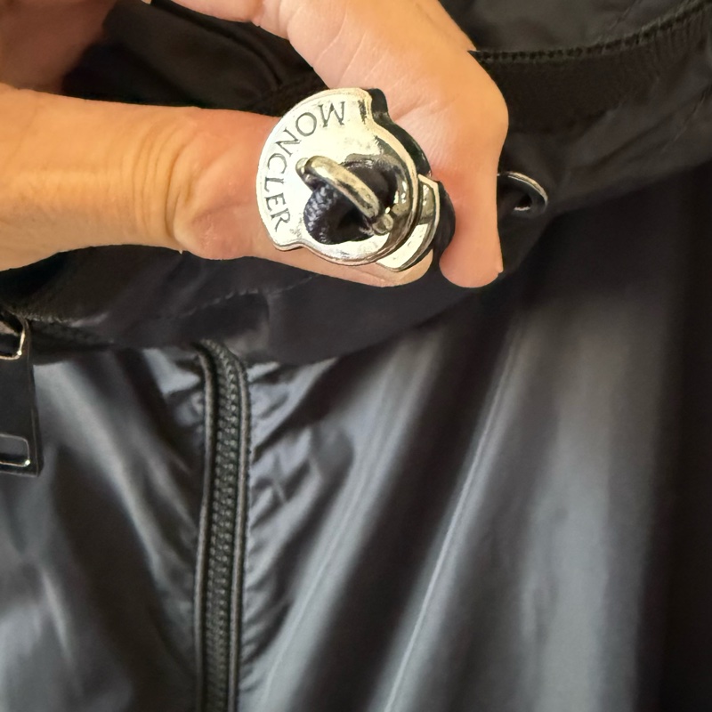 Moncler帽子有兩層的藍色風衣-3