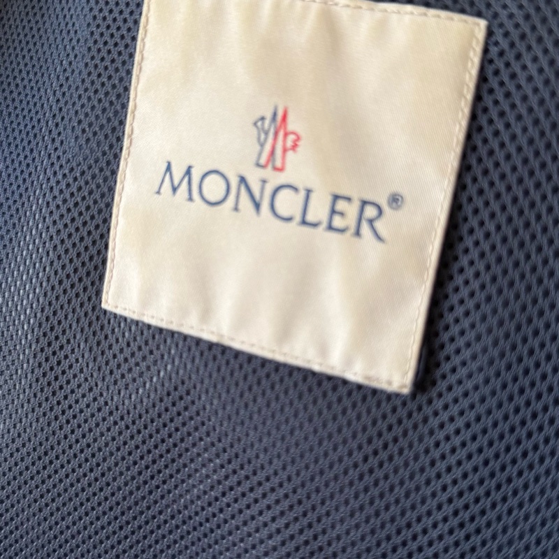 Moncler帽子有兩層的藍色風衣-5