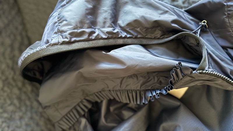 Moncler帽子有兩層的藍色風衣-6