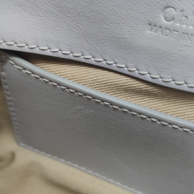 Chloe C牛皮翻毛皮拼皮字母C徽飾腰包胸包-8