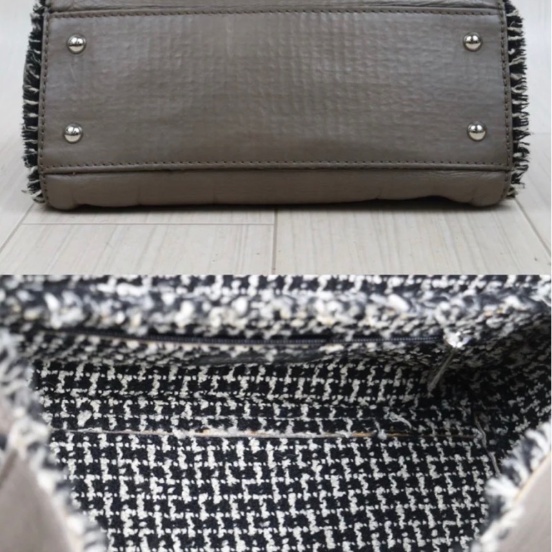 「JL精品代購」9新 Chanel 香奈兒 大象灰 油蠟皮 單肩包-5