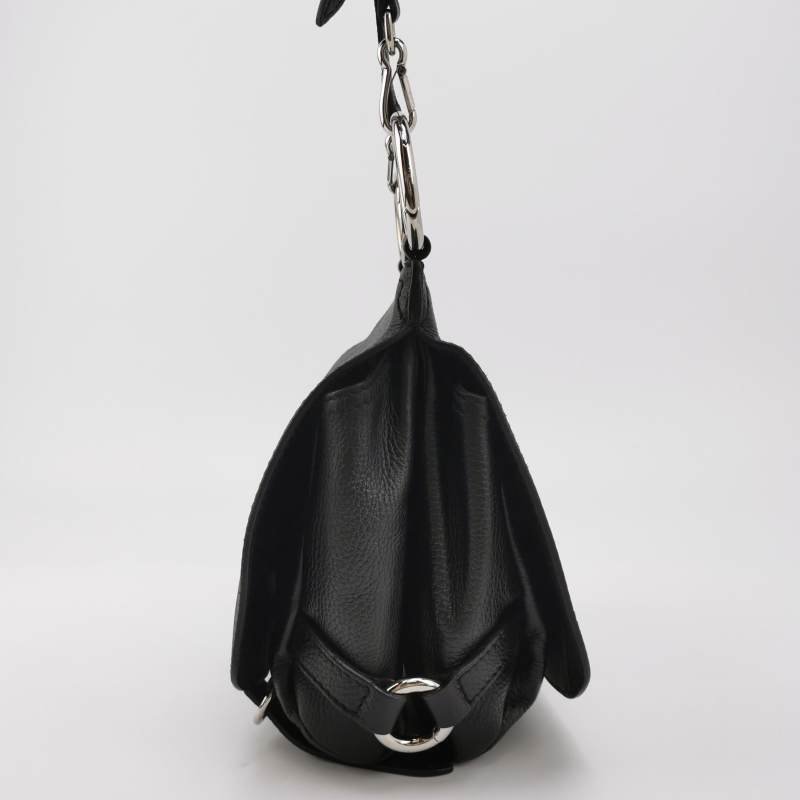 Burberry 牛皮純色字母Logo斜挎單肩包-2