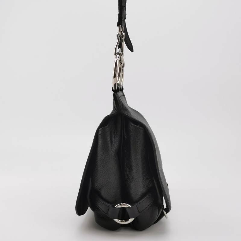 Burberry 牛皮純色字母Logo斜挎單肩包-3