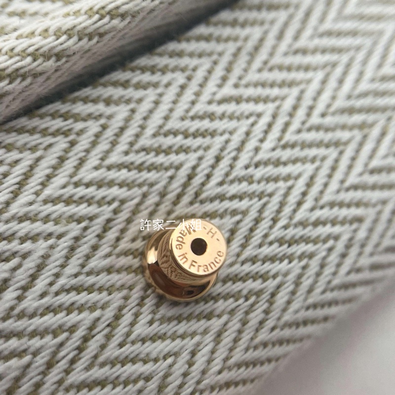 Hermes 99新閒置 Pop H Mini耳環 白色玫瑰金-3