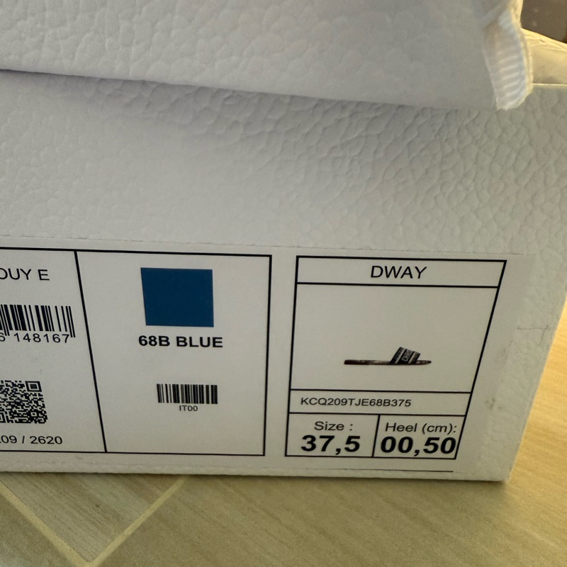 <全新>Dior 藍色刺繡棉 拖鞋  37.5碼-4