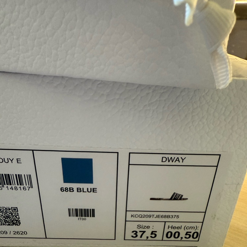 <全新>Dior 藍色刺繡棉 拖鞋  37.5碼-13